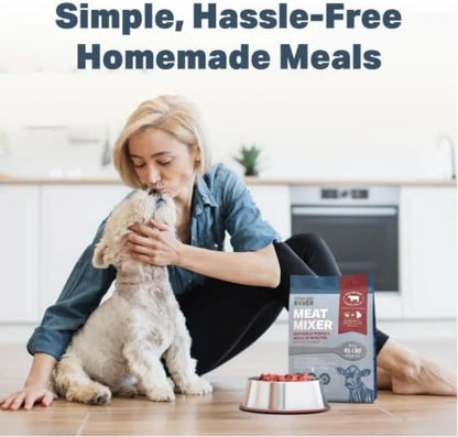 Premium Dog Food Base Mix for Homemade Meals - Grain Free, Grass-Finished Beef & Organic Greens, 2.73 lbs