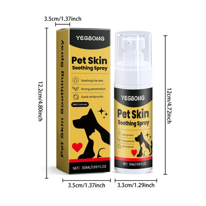 Yegbong Pet Skin Care Spray Gentle Formula Soothing Disconforts Lasting Moisturizing For Dogs Cats Pets Cleaning Products 50ml
