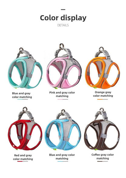 Pet Things Cat Accessories Cute Adjustable Cat Collar and Leash Set for Walking Safe Reflective Soft Comfortable Vest