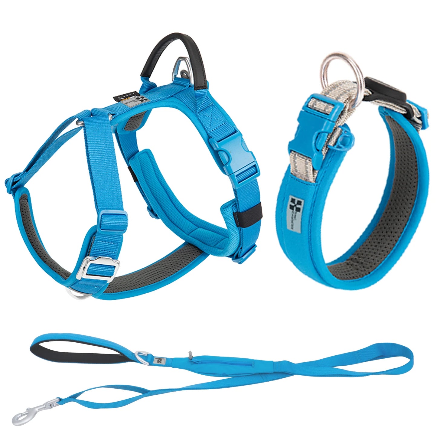 SMALL COMBINATION Large Dog Collar Harness and Leash Sets No pull Reflective Medium dog chest vest Pet German Shepherd Training