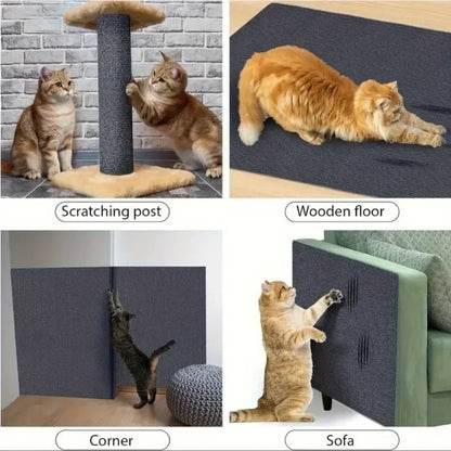 Cat Scratcher Sofa Protector Cats Scratcher Pad Board Protection Trimmable Self-adhesive Carpet Corner Wall DIY Cat Scratch Mat
