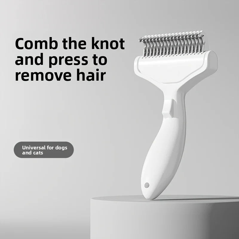 1PC Stainless Steel Dog Hair Removal Brush for Long Hair Breeds Puppy Cat Comb Pet Grooming Products Curved Design