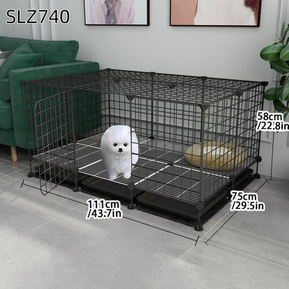 Dog Cage for Medium-Sized Dogs, Small Dogs, Indoor Teacup Dogs, Teddy, Labrador Villa Fence with Toilet, Dog Supplies
