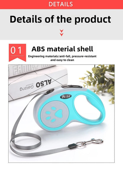 Cat telescopic leash overlength leash pet harnesses effort-saving handle safe walking the dog outdoors explosion-proof dog leash