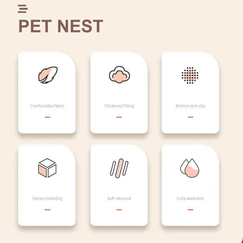 Dog Bed Winter Cat Pet Sofa Cute  Shape Comfortable Pet Sleeping Beds For Small Medium Large Soft Fluffy Cushion Dog Bed