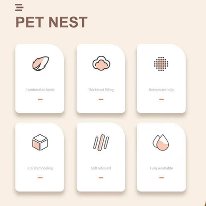Dog Bed Winter Cat Pet Sofa Cute  Shape Comfortable Pet Sleeping Beds For Small Medium Large Soft Fluffy Cushion Dog Bed