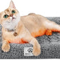 Self Warming Cat Bed Self Heating Pet Pad with Bolster and Foam Washable Removable Cover Non Slip Thermal Sherpa Fabric Pet Mat