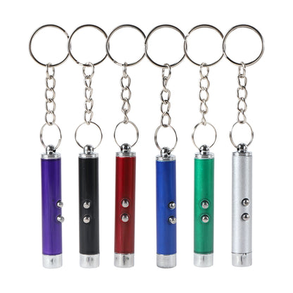 2pcs Laser Pointer Interactive Cat Toy Indoor Cat Fun Stick UV Flashlight LED Keychain Kitten Pet Training Play