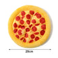 Plush Dog Toy Doughnut Pizza Shape Pet Squeaky Toys for Small Large Dogs Cleaning Teeth Puppy Chew Sound Toy Pet Supplies