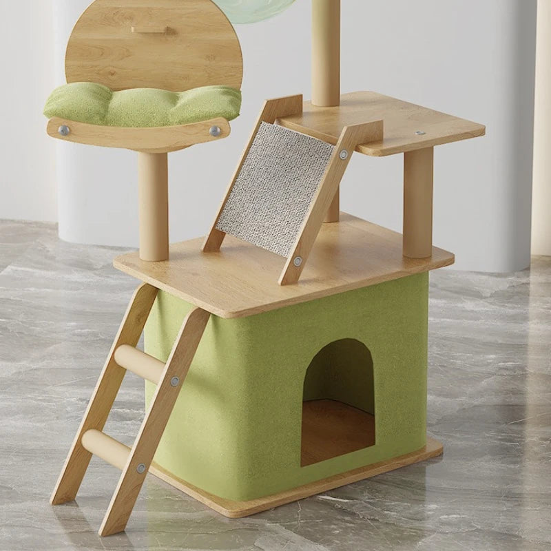 Cat Climbing Frame Cat Tree Integrated Large Wooden Cat Frame House Grab Post Space Cabin Cat Frame Cat Climbing Tree Cat Toys
