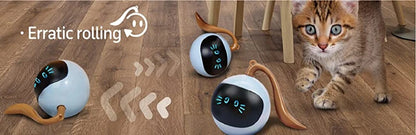 Pet AI Smart Cats Toy Usb Rechargeable Rotation Petanque Ball  Automatically Avoid Obstacles Toys Interactive Games Fun Cat Ball