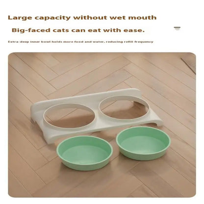 Food Feeders Pet Double Bowls Feeder Adjustable Height Cats Dogs Drinker Water Bowl Dish Elevated Feeding Supplies