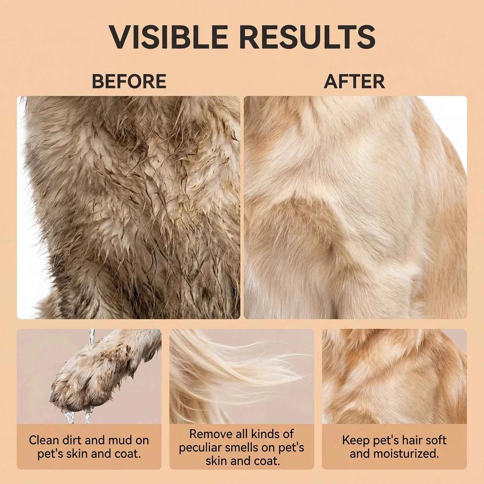 Dog Cat Pet Fragrance Shampoo Long Lasting Scent Deodorize Clean Dirt Prevent Tangling Make Coat Soft Shiny Pet Bath Shower Gel