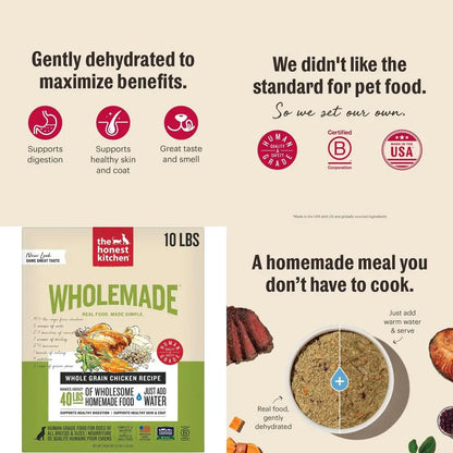 Wholemade™ Dehydrated Whole Grain Chicken Dog Food, 10 lb Box