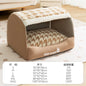Dog Den Large-sized Dogs' Winter and Autumn Warmth Preservation Quilted Cat Den Drawer House Pet Bed Golden Retriever Washable