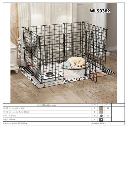 Cat and Dog Pet Fence Indoor Enclosure Freely Combinable Cat Cage Dog Cage Training Isolation Toilet Area for Small and Medium-Sized Dogs
