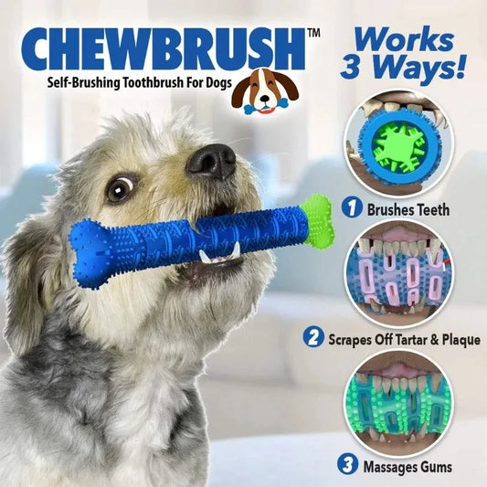 Dog Tooth Grinding Stick Food Grade Cleaning Massager Rubber Tooth Brush Chewing Toy Teeth Cleaning Pet with Slight Bite Force