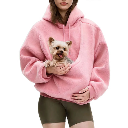 2026 Autumn Winter Hoodie Kangaroo Dog Pet Holder Carrier Big Pouch Pocket Pullovers Sweatshirt Animal Pouch Hood Sweatshirt