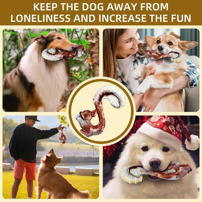 Indestructible Dog Chew Toy Nylon Rabbit Shaped Dog Chew Toy Beef Flavor For Medium And Large Dogs(30-120lb) Strong Chewing