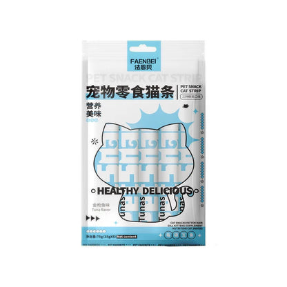 10Piece/2Pack Pet Snacks Cat Strips Young Cat Wet Food Pack Nutrition Chicken Cod Salmon Formula Mixed Flavor Cat Liquid Snacks