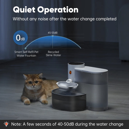 New Stainless Steel Bowl Pet Intelligent Pouring Water Dispenser Automatically Purifies The Wireless Drinking Bowl For Cats