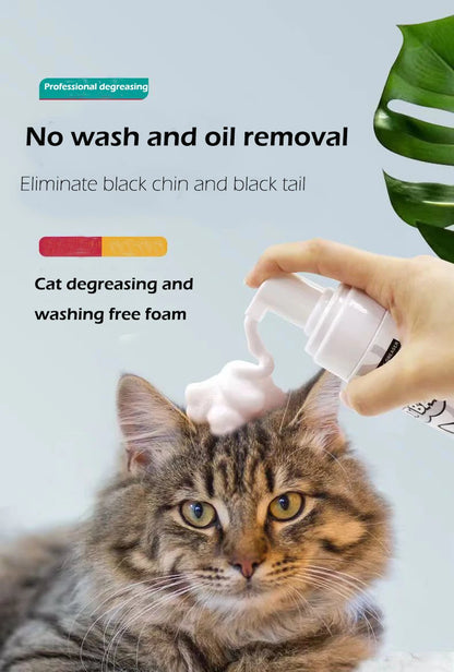 Sphinx Cat Pet Shampoo Oil Control Degreasing Bath Lotion Moisturizing Devons Finx Cat Free foam