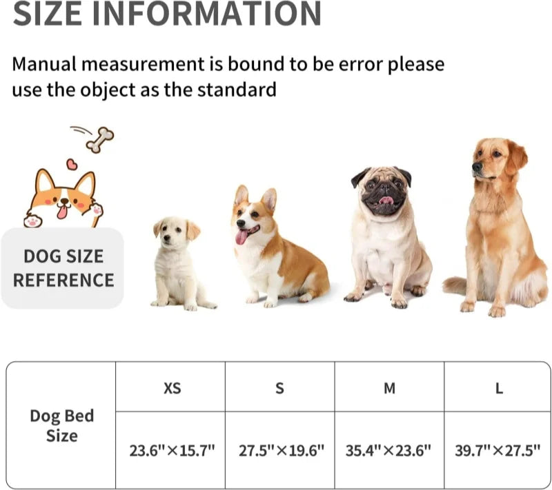 Washable Double Sided Pet Bed Dog Crate Pad Mat Plush Puppy Cats Pillows for Medium Dogs Soft Fluffy Dog Carpet, Suit For Winter