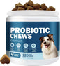 120 Chews Probiotics for Dogs Yeast Balance Allergies Immunity Gut Health Dog Supplement for Reduce Diarrhea Itchy Ears Chicken