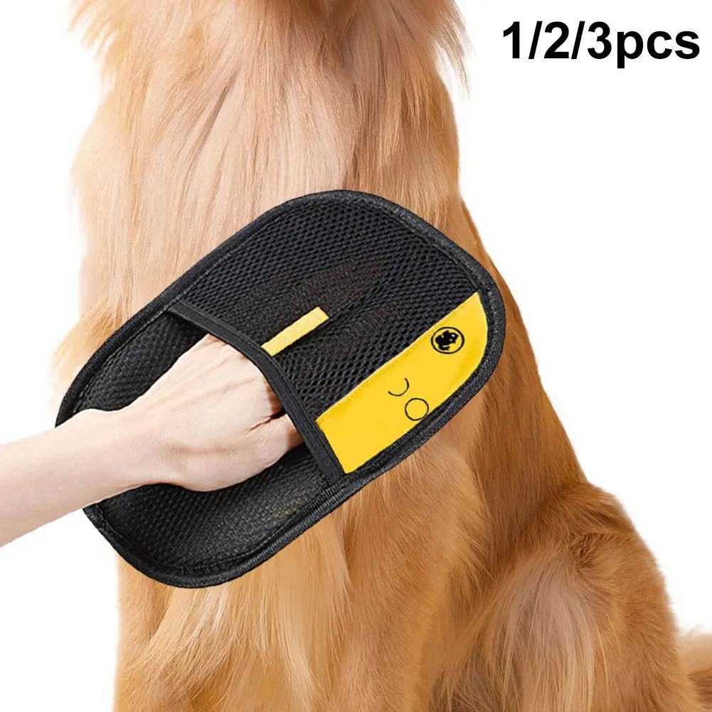 Pet Hair Remover Mitt Pet Grooming Gloves Deshedding Brush Glove for Dog Cat Rabbit with Long/Short/Curly Hair