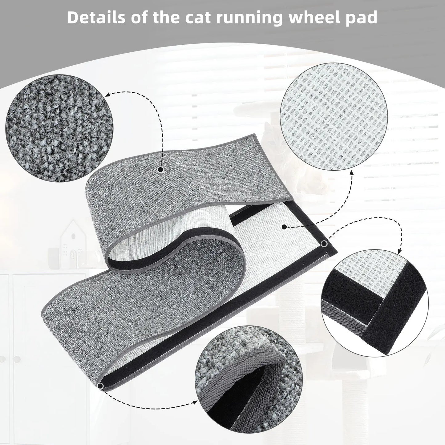Cat Exercise Wheel Mat Non-Skid Felt Cushion for Running Wheel Base Reduces Noise Protects Floors Ideal Replacement Pad for Cats
