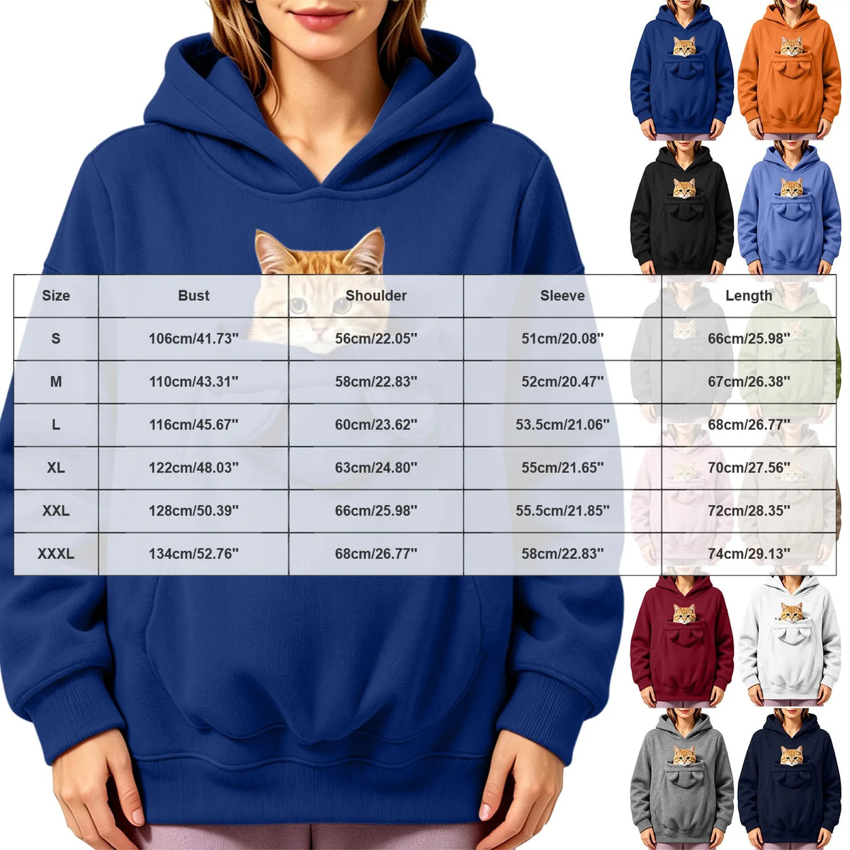 Kangaroo Pocket Cat Dog Hoodies For Women Autumn Winter Warm Outwear Sweatshirt Comfortable Street Style Trendy Fashion Tops