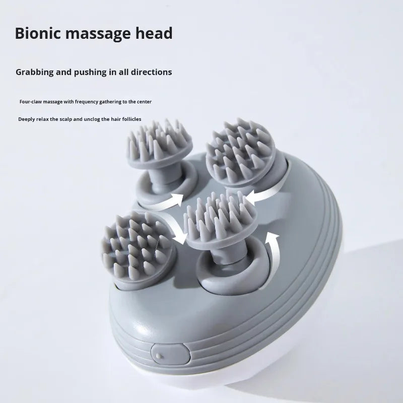 Electric Cat Head Massager Smart Pet Massager Waterproof ABS+Silicone Automatic Pet Massage Tool Eco-Friendly Travel Outdoor