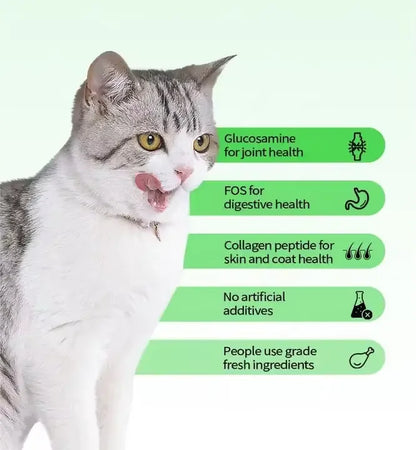 10Piece/2Pack Pet Snacks Cat Strips Young Cat Wet Food Pack Nutrition Chicken Cod Salmon Formula Mixed Flavor Cat Liquid Snacks