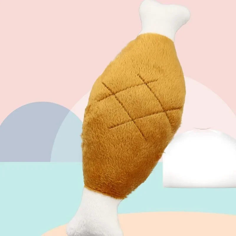 Dog Squeaky Toy Chicken Legs Bone Shape Pet Dog Plush Toy for Small Medium Large Dogs and Cats  juguetes para perros