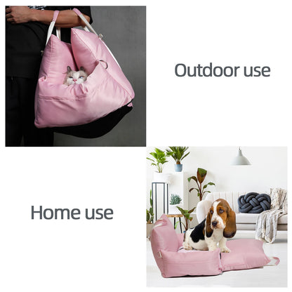 Waterproof Luxury Dog Car Seat Pet Beds Comfortable Puppy Dog Beds Soft Travel Pet Car Seat with Safety Buckle Dropshipping