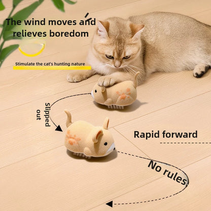 Interactive Cat Toy Electric Cat Toy Mouse Interactive Electric Hamster Cat Toy Self-Moving Obstacles Avoid