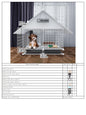 Indoor Dog Cage Villa with Toilet Small Dog Shelter for Pomeranian And Teddy Dogs Family Pet Cage with Tray