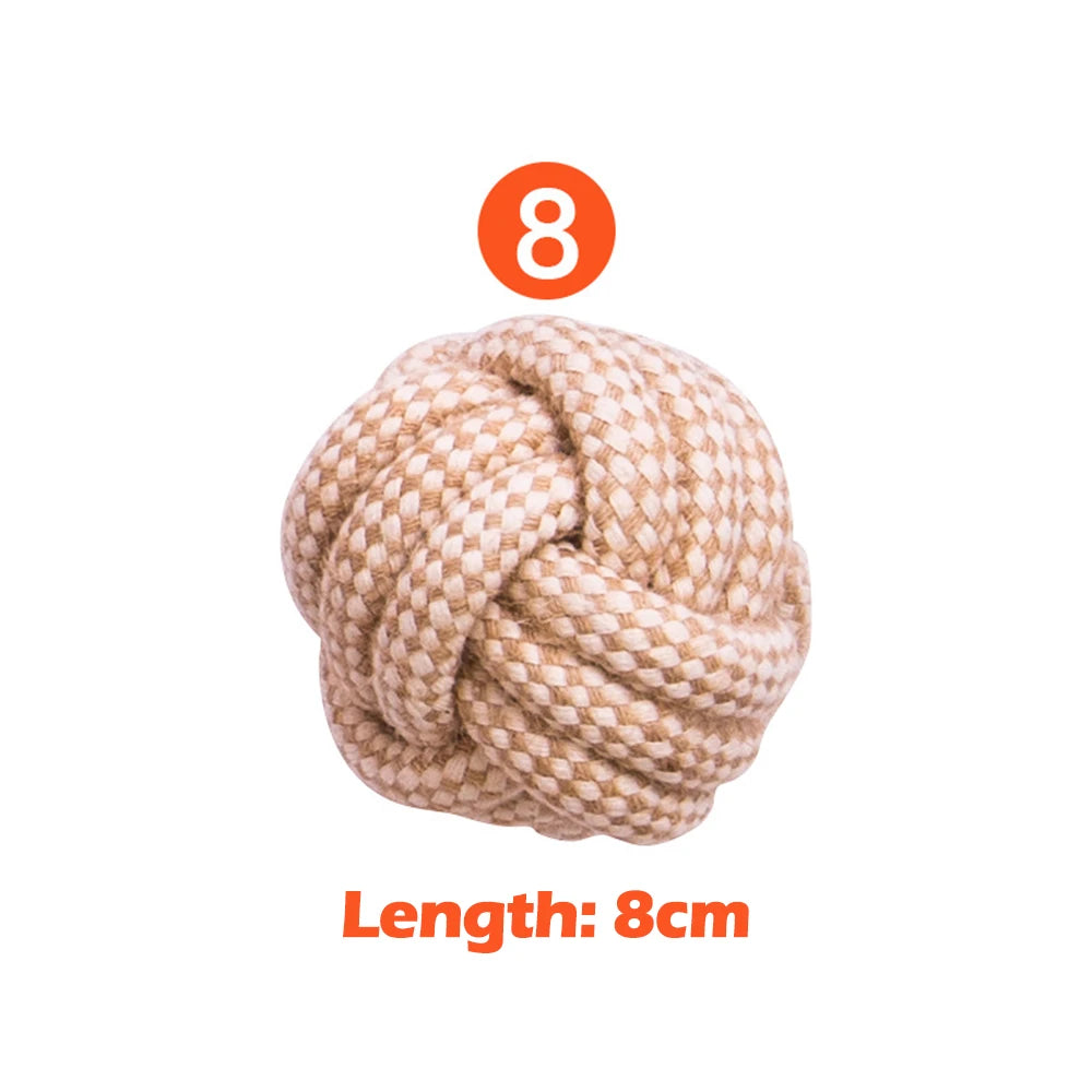 Interactive Cotton Rope Dog Toys for Small Large Dogs Tug of War Durable Bite Toy for Pet Pug Chihuahua Bichon Christmas Gift