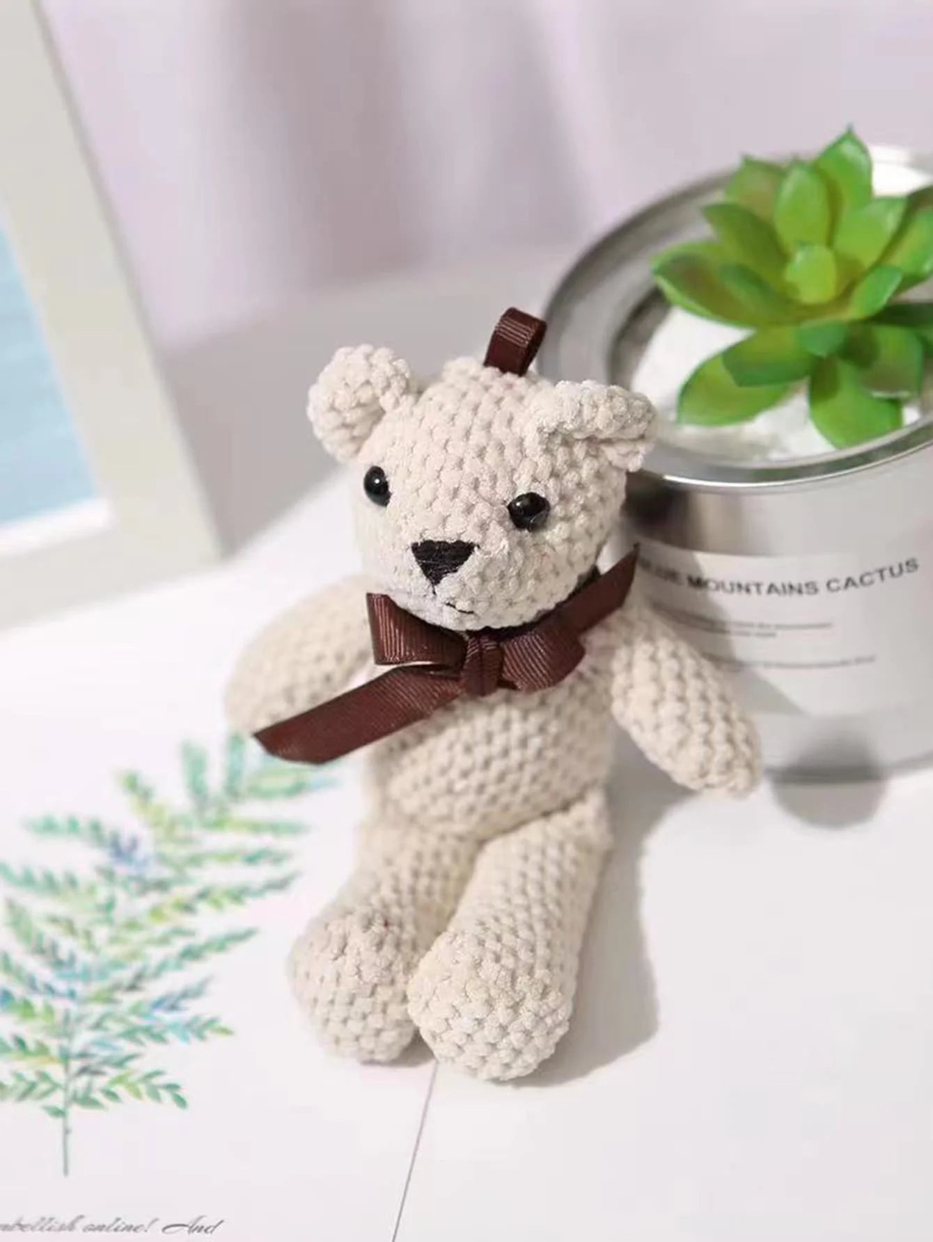 Bow-Tie Bear-Shaped Plush Toy for Pets, Used for Interactive Play with Dogs and Cats, Valentine's Day, Wedding, Party Gifts ﻿