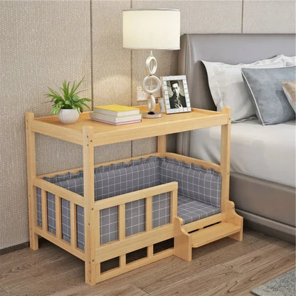 Simplicity Wooden Dog Bed Can Be Used As Bedside Table Dog Kennel Four Season Universal Environment protection Practical Pet Bed