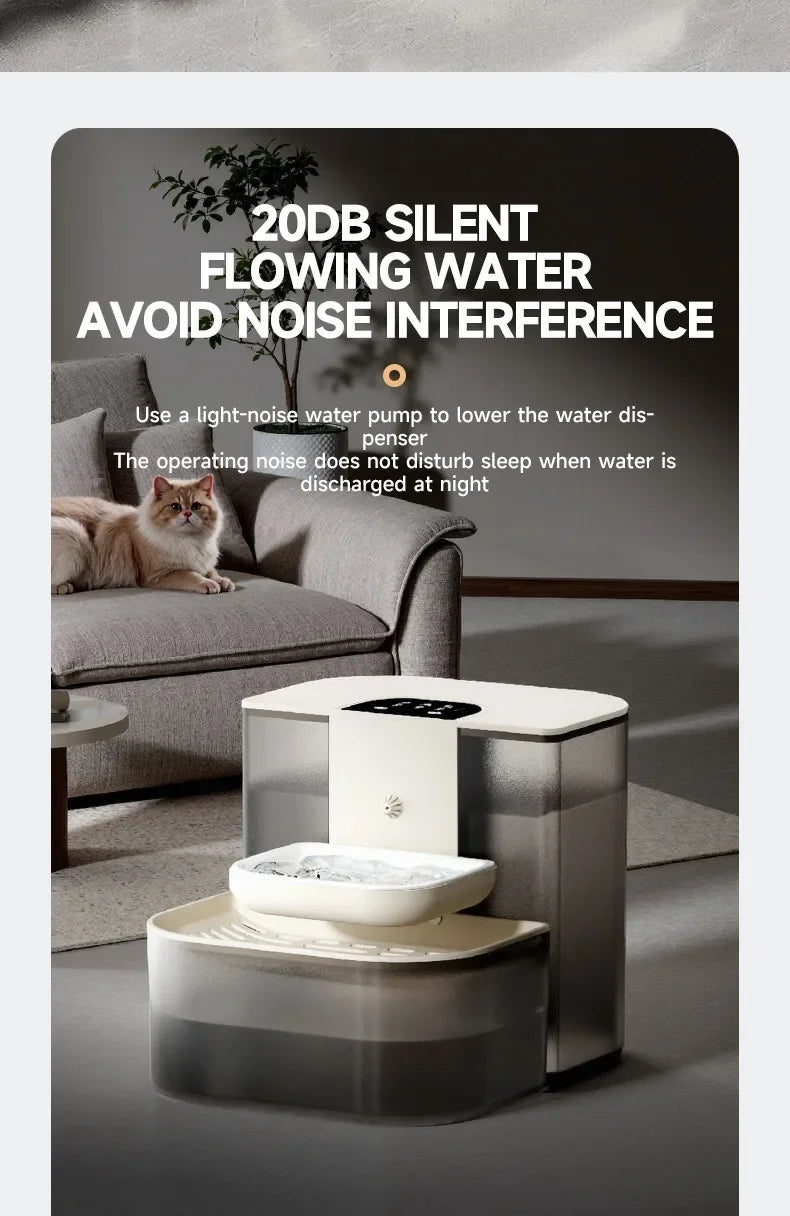 4.5L Smart Dump Pet Water Dispenser Remote Control Automatic Wireless Water Drinker Cat Water Feeder Kitten Heating Fountain