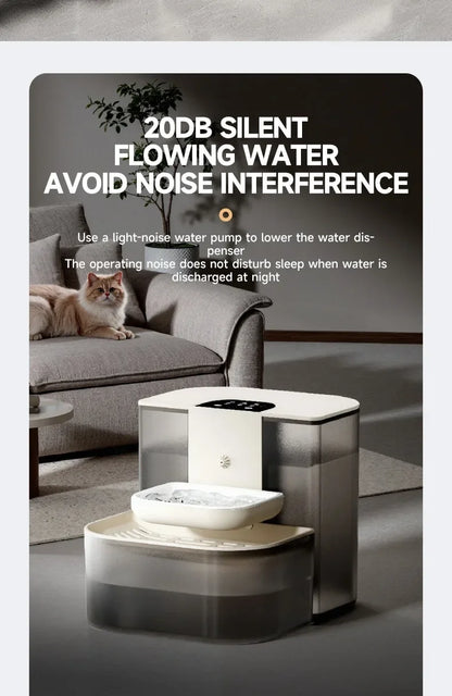 4.5L Smart Dump Pet Water Dispenser Remote Control Automatic Wireless Water Drinker Cat Water Feeder Kitten Heating Fountain