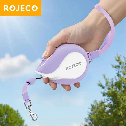 ROJECO Mini Automatic Retractable Dog Leash 3M Extendable Rope For Outdoor Travel Walking Hiking Pet Cat Dogs Traction Rope Lead