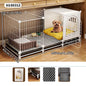 Dog Cage for Small and Medium-Sized Dogs, Indoor Household Use, Teddy Bichon Dog House with Tray, Integrated Toilet, Cat Cage, Dog Fence