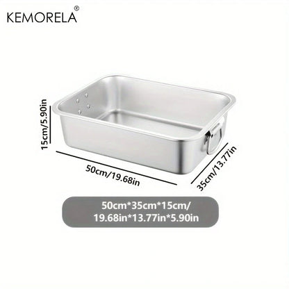Large Litter Tray With Handles Durable Stainless Steel Litter Box Spacious Low Entry Design For Easy Access To Pet Accessories