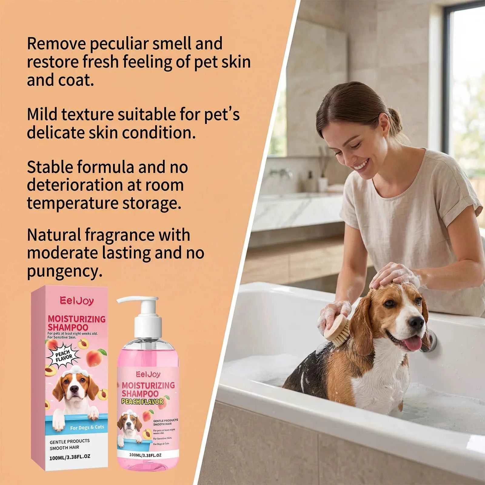 Dog Cat Pet Fragrance Shampoo Long Lasting Scent Deodorize Clean Dirt Prevent Tangling Make Coat Soft Shiny Pet Bath Shower Gel