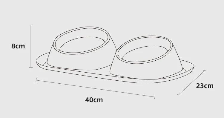 Stainless Steel Pet Bowl Anti-Spill Double Bowl for Dogs Cats Non-Slip Base Raised Design Durable Easy Clean Food Water Dish