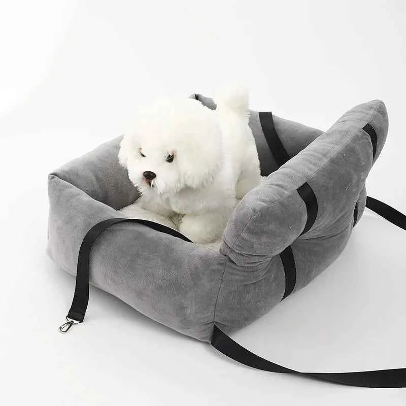 Car Dog Carrier Portable Car Pet Front and Back Seat Carrier - Soft Dog Crate & Car Seat Cushion for Travel