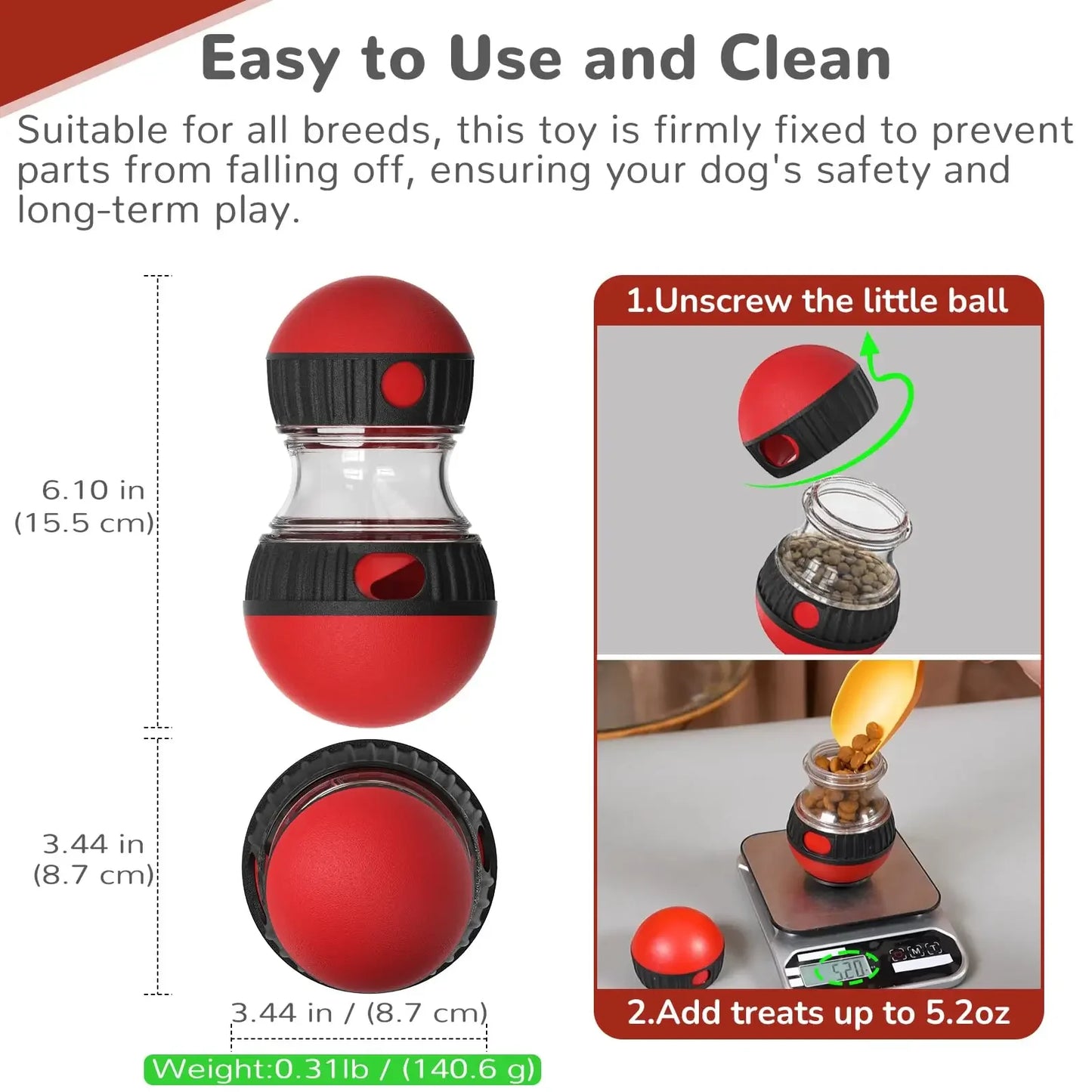 Dog Puzzle Toy Elliptical Track Rolling Increase Intelligence Ball Leaky Food Develop Good Habits Durable Interactive Pet Toys