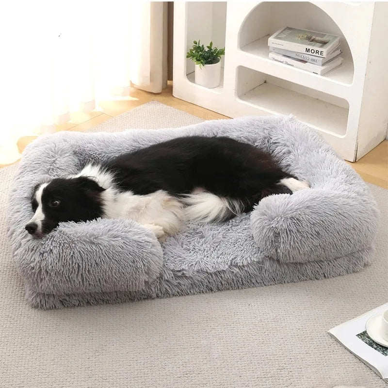 Luxury Winter Warm Large Dog Sofa Bed Dog Kneel Cat Mats House Cushion Pet Sleeping Sofa Beds Mat for Medium and Small Dogs